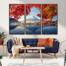 Mount Fuji Canvas Wall Art Japan Autumn Mountain Canvas