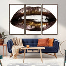 Close Up Lips Wall Art Canvas Print