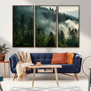 Misty Forest Wall Art Premium Canvas Print a Foggy and by MyGreatCanvas | Canvas Wall Art Prints | Photo Prints & Wall Decor