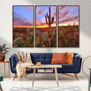 Arizona Desert Sunset Wall Art Canvas Print