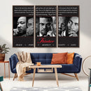 Thinker Quintet Canvas Wall Art – Martin, Obama, Malcolm X,