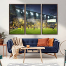 Columbus Crew Stadium Match Triple Canvas Wall Art - Dynamic