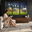 Columbus Crew Stadium Match Triple Canvas Wall Art - Dynamic