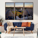 Dodger Stadium Sunset Game Triple Canvas Wall Art - Los