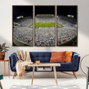 Beaver Stadium Night Game Triple Canvas Wall Art - Penn