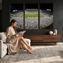 Beaver Stadium Night Game Triple Canvas Wall Art - Penn