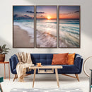 Sunset Beach Wall Art – Soothing Coastal Landscape, Ready to