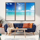 Blue Ocean Wall Art Canvas Print - Tranquil Ocean Paradise