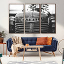 Vintage Farmall Tractor Wall Art Canvas Print, Rustic