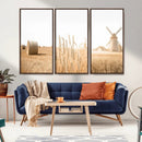 Vintage Farmhouse Triptych Wall Art – Giclée Canvas