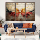 Abstract Angel Wings Canvas Wall Art – Framed and Ready to