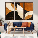 Geometric Abstract Wall Art Canvas Print, Mid Century Modern