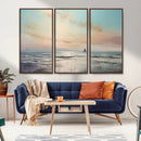Abstract Ocean Wall Art -  Boat Wall Art Canvas Print