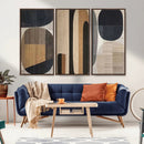Abstract Minimalist Canvas Wall Art - Neutral Geometric