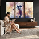Abstract Watercolor Golf Player Wall Art Canvas Print