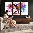Colorful Golfer Swing Wall Art Canvas Print - Ready to Hang,