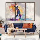 Watercolor Golf Swing Wall Art Canvas Print | Vibrant