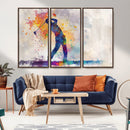 Watercolor Golf Swing Wall Art Canvas Print | Vibrant