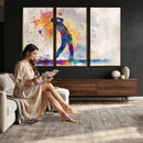 Watercolor Golf Swing Wall Art Canvas Print | Vibrant