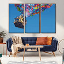 Carl Fredricksen, Up Movie Wall Art, Balloons Wall Art, Air