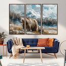 Bear and Baby Bear Wall Art Canvas Print