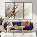 Barn Owl Wall Art | Watercolor Canvas Print | Perfect for