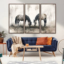 Chines Ink Style Vintage Horses Wall Art Canvas Print for by MyGreatCanvas | Canvas Wall Art Prints | Photo Prints & Wall Decor