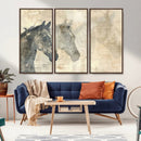 Abstract Horse Canvas Print | Modern Farmhouse Wall Art |