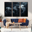 Jellyfish Wall Art Canvas Print, Elegant Wall Decor