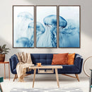 Blue Jellyfish Wall Art Canvas Print