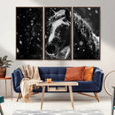 Winter Horse Wall Art | Black and White Horse Print | Ready by MyGreatCanvas | Canvas Wall Art Prints | Photo Prints & Wall Decor