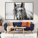 Western Wall Art | Black and White Winter Horse Wall Art | by MyGreatCanvas | Canvas Wall Art Prints | Photo Prints & Wall Decor