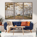 Forest Grove Wall Art | Serene Pathway Canvas Print | Ready