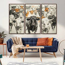 Texas Longhorn Wall Art Canvas Print – Herd Abstract Cow by MyGreatCanvas | Canvas Wall Art Prints | Photo Prints & Wall Decor