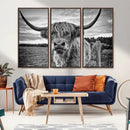 Scottish Highland Cow Canvas Wall Art Farmhouse Decor, by MyGreatCanvas | Canvas Wall Art Prints | Photo Prints & Wall Decor
