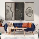 Minimalist Tree Rings Wall Art | Modern Abstract Canvas