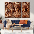 Indian Woman Statue Wall Art Canvas Print