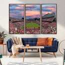 Carter-Finley Stadium Art Sunset Game Triple Canvas Wall Art