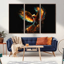 Fiery Phoenix Canvas Print | Ready to Hang Wall Art | Bold