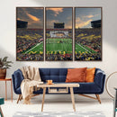 University of Michigan Wolverines Print Canvas, Football