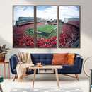 Cincinnati Bearcats Football Team Print - Nippert Stadium Wall Art Canvas Print