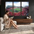 Cincinnati Bearcats Football Team Print - Nippert Stadium Wall Art Canvas Print
