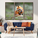 Heartwarming Fox and Baby Cub Wall Art | Ready to Hang