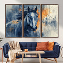 Abstract Blue Horse Wall Art Print Canvas | Horse Wall Art by MyGreatCanvas | Canvas Wall Art Prints | Photo Prints & Wall Decor