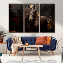 Abstract Black Horse Canvas Print for Farmhouse Wall Art | by MyGreatCanvas | Canvas Wall Art Prints | Photo Prints & Wall Decor