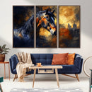 Abstract Horse Art Print - Abstract Canvas Wall Art |