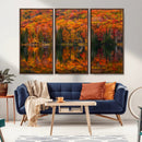 Fall Foliage Wall Art - Autumn Reflection Canvas Print,