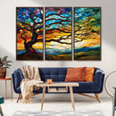 Mosaic Tree Wall Art | Ready to Hang Stained Glass Style