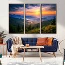 Majestic Mountain Sunrise Print | Landscape Wall Art |