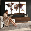 World Map Canvas Print – Detailed Map of the World Wall Art